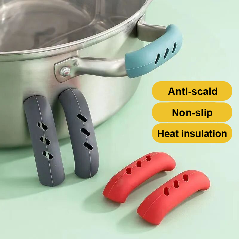 Silicone Handle Holder Cookware Holders Cover Oven Mitts Heat Resistant Pot Sleeve Grip For Frying Cast Iron Pan HH22-316
