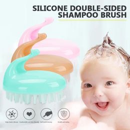 Silicone Tête Corps Brosse De Massage Bébé Shampooing Brosses Doux Silicones Spa Massages Brosses Enfant Nouveau-Né Pellicules Cheveux Peignes Brosse