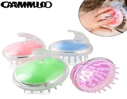 Silicone Head Body Massager Shampoo Massaje del cuero cabelludo Cabello Lavado de la ducha de la ducha del color Bañera Spa Massaje de masaje Cepillo C181229184042