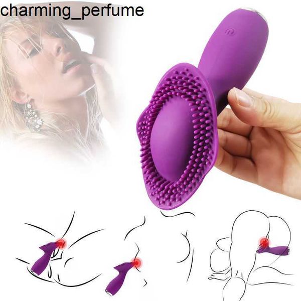 Masseur en silicone Masseur multi-fonctions électriques étanche à étanche mamelon de tétons à aspiration clitorale brosse de massage corporel