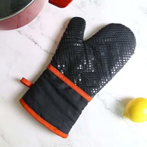 Guantes resistentes al calor de silicona para cocinar barbacoa gants cocina de silicona guantes de microondas guantes para el horno