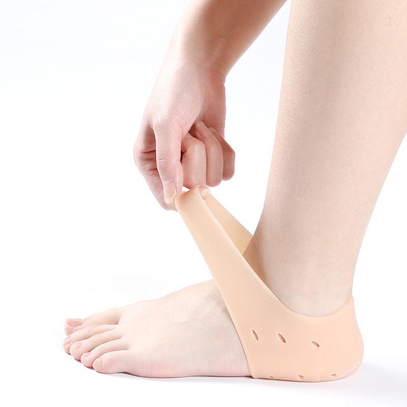 Siliconenhiel sokken gel voet zorgkussen met gatvoeten gebarsten huid hydraterende voetverzorging anti krakende beschermende mouw