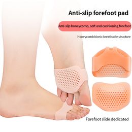 Siliconen honingraat Forefoot Pad Shoes Pad Gel Insolie Ademblage Health Care Shoe Insole Hoge Hiel Insert PADDEDS