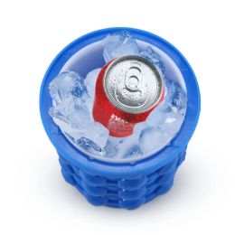 Plateaux de glace de moule à glaçons en silicone, grand seau de glace en silicone, fabricant de glaçons, rond, godet portable à vin glacière refroidisseur de bière armoire