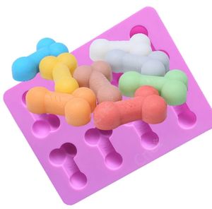 Silicone Ice Mold Grappige Candy Biscuit Ice Mold Tray Bachelor Party Jelly Chocolate Cakevorm Huishouden 8 Gaten Bakken Tools Mold DAC200