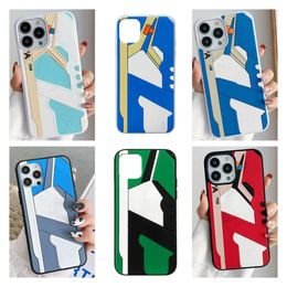 Siliconen iphone case Luxe Designer Telefoon Gevallen voor iphone 14 pro max 13 12Mini 11 X XR XSMax 7 8 3D Concave Leuke Sportschoenen Mobiele Telefoon Gevallen Cover Gemengde groothandel