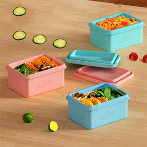 Boîtes à lunch en silicone pour enfants Boîte de rangement de fruits scellée au micro-ondes sans BPA de qualité alimentaire