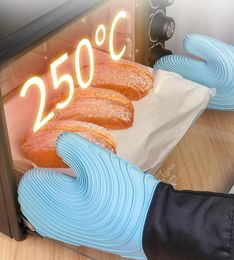 Handschoenen Siliconen Oven Mitt Hittebestendige Pothouders Waterdichte Bakken Koken Barbecue Magnetron Wasbare Mitts