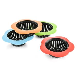 Silicone évier de cuisine crépine en forme de fleur évier de douche draine couvercle évier passoire égout filtre à cheveux accessoires de cuisine SN855