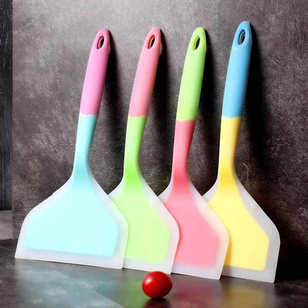 Ustensiles de cuisine en silicone Ustensiles de cuisine Spatule Viande de boeuf Oeuf Cuisine Grattoir Large Pizza Outils de cuisson Pelle Spatule antiadhésive RRE15165