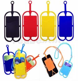 Silicone Lanyards Strap Store Collar Sling Sporter Keychain para iPhone Samsung Huawei Universal Mobile Phone7357090