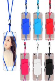 Cordones de silicona, correa para el cuello, collar, portatarjetas, correas para iPhone X 8, teléfono móvil Universal 8816632