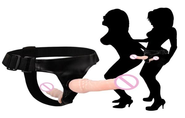 SILICONE lesbien Strapon Dildo Double Stimulation Stimule sur gode avec pantalon Pénis réaliste jouet sex-sex pour femme couple sexo C181859651