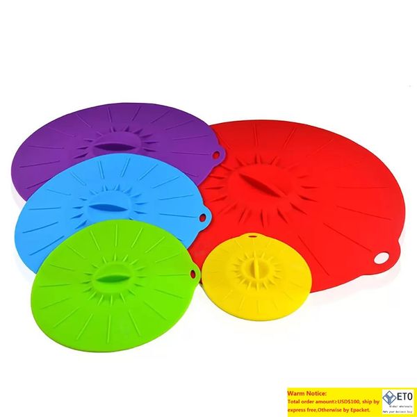 Couvercles en silicone Utilisez vos couvercles à ventouse comme couvercles pour aliments Couvercles pour bols Couvercles pour micro-ondes Couvercles pour poêles ou casseroles