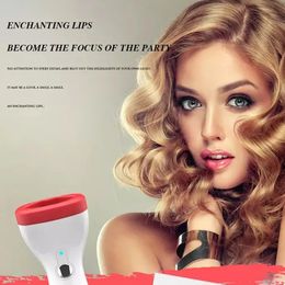 Siliconen Lip Voller Draagbaar apparaat Elektrisch Lip Mollig Enhancer Verzorgingstool Natuurlijk Sexy Groter Vollere lippen Vergroter Dikkere lippen 240222