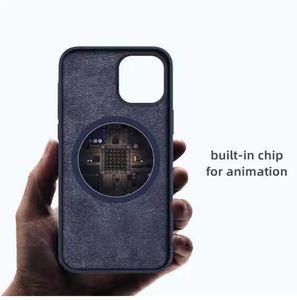 siliconen vloeibare magnetische telefoonhoes voor iPhone 15 Pro Max 14 Plus Compatibel met Mag Cases en retailpakket Pop-up animatie