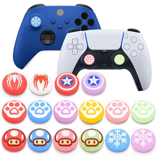 Silicone Luminous Thumb Stick Grip Joystick Cap Cover pour Playstation 5 PS5 PS4 PS3 Xbox Series X Controller Thumbstick Case FEDEX DHL FREE SHIP
