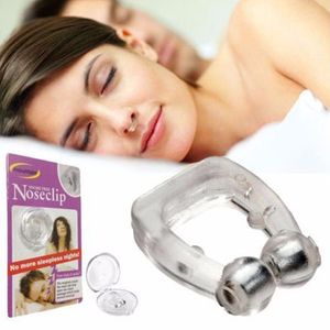 Silicona magnética Anti ronquidos dejar de roncar Clip de la nariz bandeja para dormir ayuda para dormir protector de Apnea dispositivo nocturno con funda
