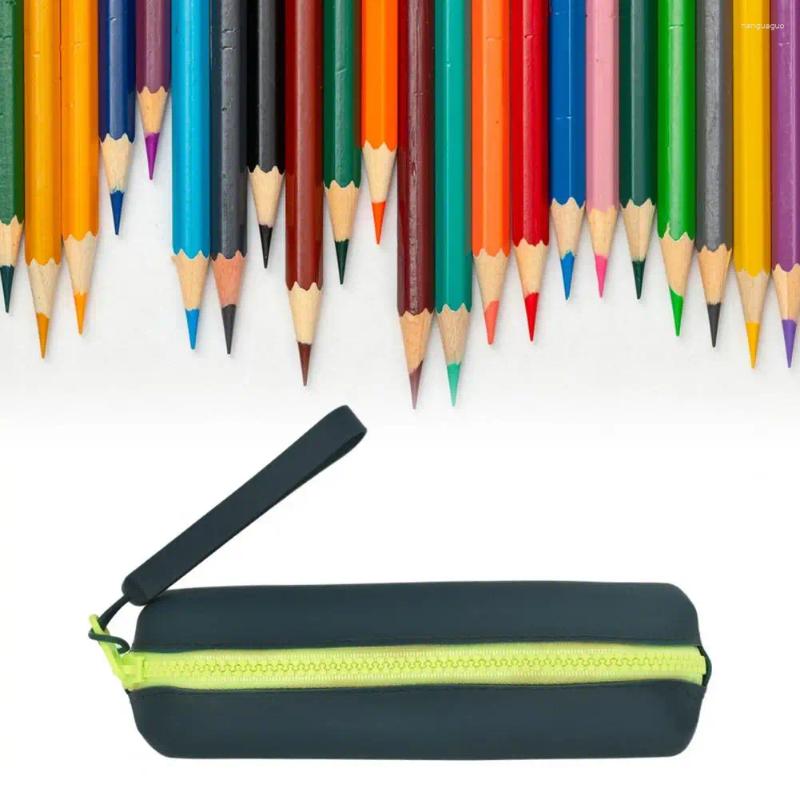 سيليكون مكياج فرشاة منظم القلم القلم الرصاص منظمين محمولة لفرش أقلام الرصاص مدرسة سفر القرطاسية