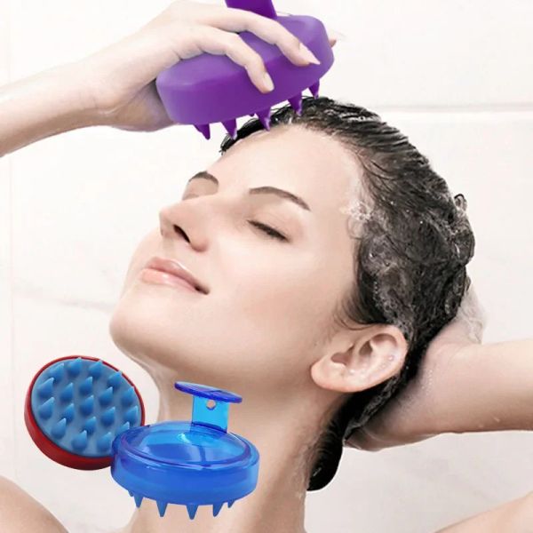 Peigne de massage en silicone pour laver la racine des cheveux de soins propres qui démangeaissent le cuir chevelu massage peigne de douche brosse de bain spa shampooing anti-dandroff