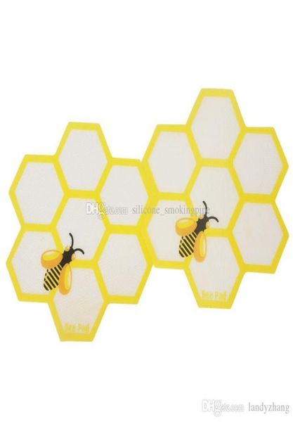 Silicone Mat le plus récent Dab Bee Pad entièrement FDA FDA Grade alimentaire Réutilisable Non Stick Concentré Bho Wax Slick Huile Résistant de chaleur Fibreglas1208451