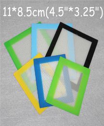 Silicone Mats Wax NonStick Pads Silicon Dry Herb Mats 1185cm Food Grade Baking Mat Dabber Sheets Jars Dab Pad Green Blue Yellow6299700