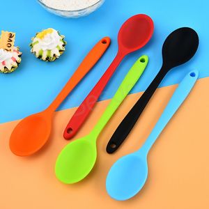 Silicone Mini Salade Cuillères Crème Remuer Soupe Cuillère Hôtel Banquet Gâteau De Fête Dessert Scoops Cuisine Cuisson Vaisselle Scoop BH6659 WLY