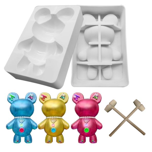 Molde de silicona cake pop utensilios para hornear de silicona s para hornear herramientas s s 3D bear pan Cake Tools 220601