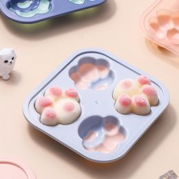 Siliconen Mold Cat-Pad Ice Moulds met Deksel Chocolade Cake Handmake Mold Cube Tray Home Square Maker Bar Ice Cream Tools Keukengereedschap 72 V2
