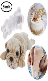 Molde de silicona para perro Pretty Mousse Cake 3D Shar Pei Helado Ice Cream Budding Blast Fondant Tool Decoration1301218