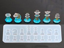 Moule de silicone pour résine International Chess Forme Silicone UV Résine DIY Clay Epoxy Resin Pendant Moules pour bijoux6770412