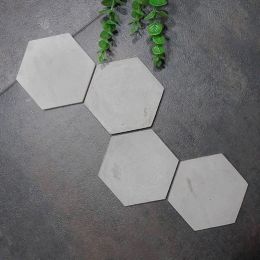 Moules de silicone pour carreaux muraux en béton Moule de plâtre en plâtre Terrazzo Moule moule de panneau mural hexagonal Mini décoration murale Moules de ciment