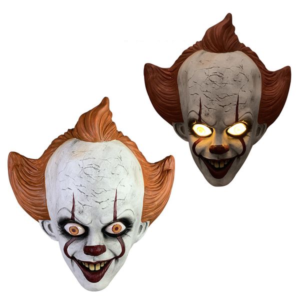 Silicone Film Stephen King's It 2 Joker Pennywise Masque Horreur Clown Masque En Latex Halloween Party Horrible Cosplay Prop Masque RRA2127