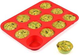 Moule à muffins en Silicone Mini moule à Cupcake 24 tasses, moule à pâtisserie en Silicone antiadhésif sans BPA 1 paquet 122121