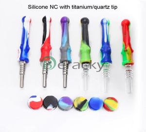 Siliconen NC met titanium tipQuartz-tip Food-grade siliconen Dab NC Draagbare rookaccessoires voor Wax Dab-booreiland Waterleidingen4256696