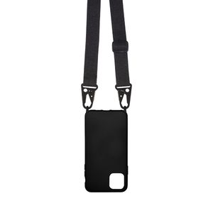 Collier en silicone coque de téléphone avec lanière 6 7 8 plus x xr xs max Cross Body épaule cou sangle corde cordon couverture