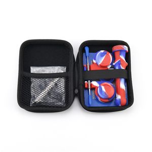 Silicone Collector NC Kit Set met Titanium Nail Dabber Tool Silicon Cap Holder Wax Container Rits Case Concentrate DHL