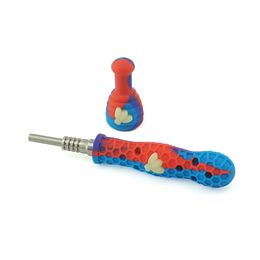 collecteur de nectar de silicone plate-forme pétrolière kit de collecteur de nectar de silicone vapeur de paille bang en verre de paille narguilé tuyau de narguilé en silicium