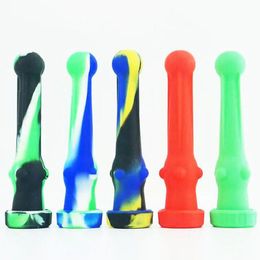 Qliba – collecteur de Nector en Silicone, plates-formes d'huile colorées, collecteurs de Nector, paille Dab avec boîte d'huile à ongles en titane de 14mm