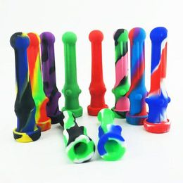 Silicone Nector Collector Coloré Huile Rigs Nector Collectars Dab Paille Avec 14mm Titane Nail Huile Boîte Rsfbq