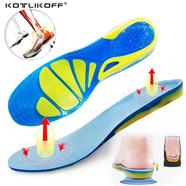 Silicona gel sin deslizamiento plantillas de zapatos deportivos suaves masaje de plantilla ortopédica cuidado de los pies para pies