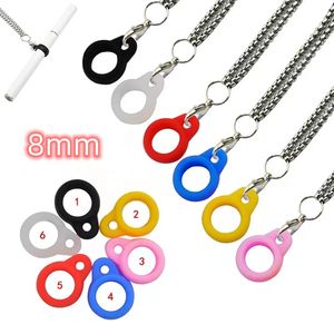 Anneau torique en silicone 8mm 10 12 13 16 17 20 36mm avec lanière collier cordon en nylon corde 15mm logo imprimé personnalisé