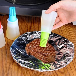 Silicone bouteille d'huile brosse cuisson BBQ badigeonner brosse bricolage outils de cuisine brosses en silicone pour cuisine outil de camping HHA1103