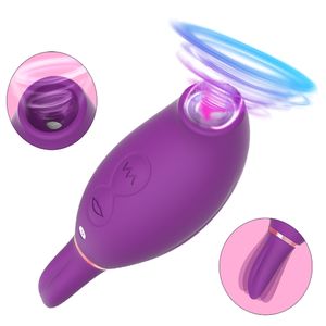 Silicone Oral Sucer Vibromasseur Langue Léchant 10 Jouets Sexy Vibrants pour Femmes Mamelon Stimulateur Clitoridien Masturbation Féminine