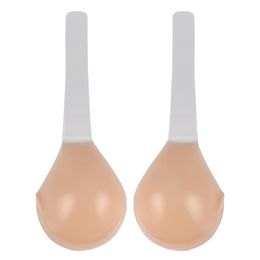 Pastties en silicone Lift de sein - Pétales de sein invisibles soulevant des tasses de soutien-gorge réutilisables Couvertures de mamelon adhésif pour les femmes252p