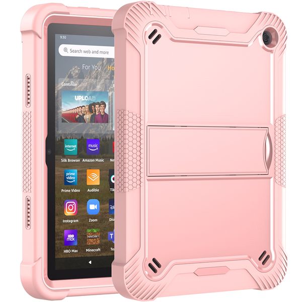 Case de silicona+PC para Amazon Fire HD8 8 pulgadas, una caja de protección linda a prueba de choque amigable, con cubierta de tableta de servicio pesado para tope para HD 8 más