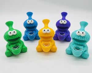 Silicone Pipe Bong Monster Modèle Silicone Bong Couleur continue Silicone Hold Bucket Sesame Pot Silicone Pipe Accessoires en gros