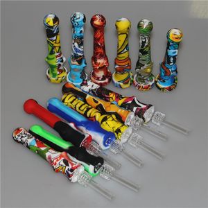 Roken siliconen buis nectar penkit 14 mm gewricht met gr2 titanium nagels handpijpdoppen olieligingen water bong bubble