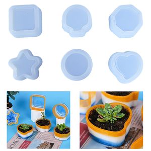 Siliconen plant pot mallen cactus succulente bloem planter epoxy hars gieten mallen diy arts craft decor