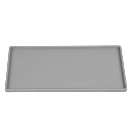 Silicone Plastic Flat Tray 276mm Square Anti-slip Twistable Stand Mobile Holder Bathroom Soap Tray Coffee Tea Cutlery Holder